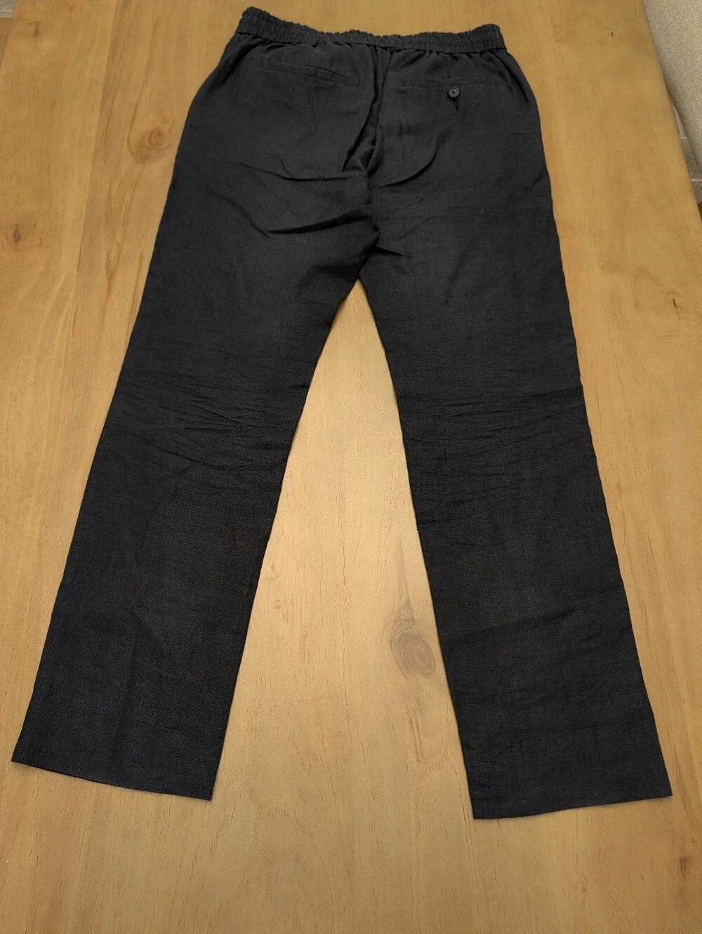 Vince Lightweight Hemp Men's Pant in Coastal Blue Drawstring Pockets Small